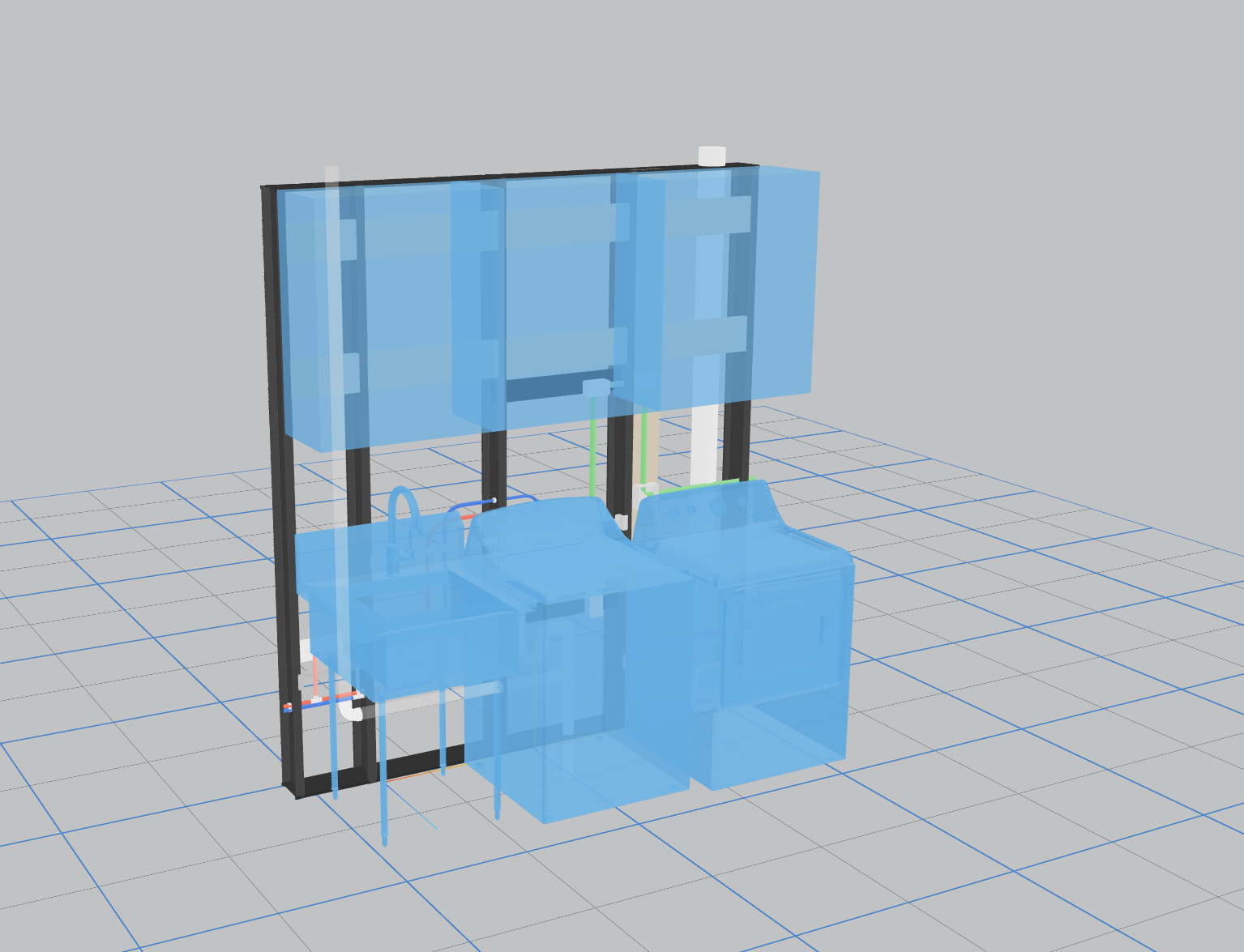Utility wall assembly diagram